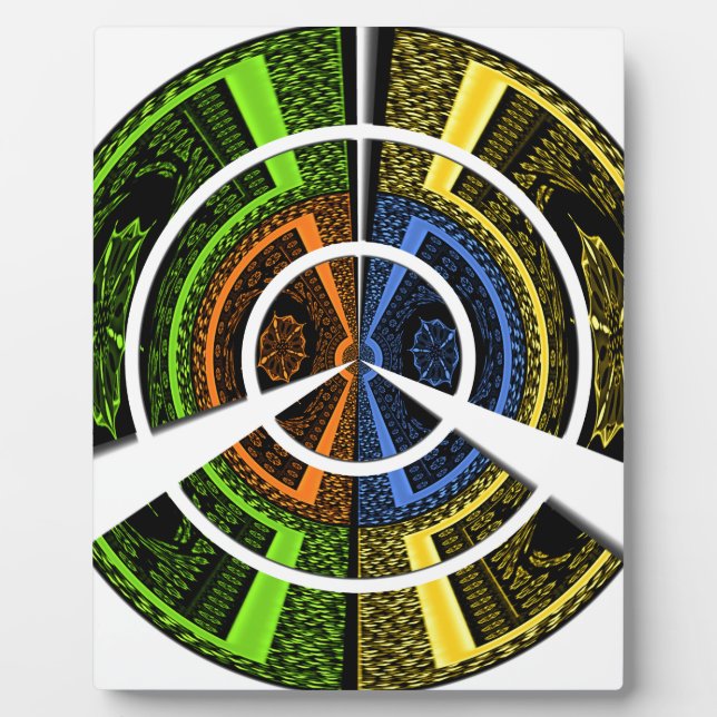 Colourful Radial Art Print Plaque (Front)