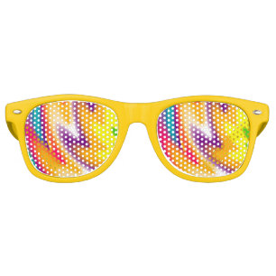 Colourful radial pattern retro sunglasses