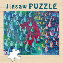 Colourful Rain Drops Painting on a Graffiti Wall -