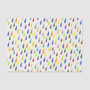 Colourful rain drops. Raindrop pattern Tissue Paper