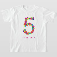 Colourful rainbow 5th / fifth birthday T-Shirt