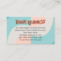 Colourful Rainbow Abstract Baby Shower Book Reques