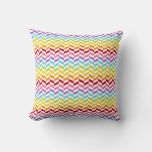 Colourful Rainbow Abstract Decor Pattern Cushion