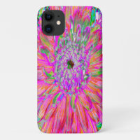 Colourful Rainbow Abstract Decorative Dahlia Flowe