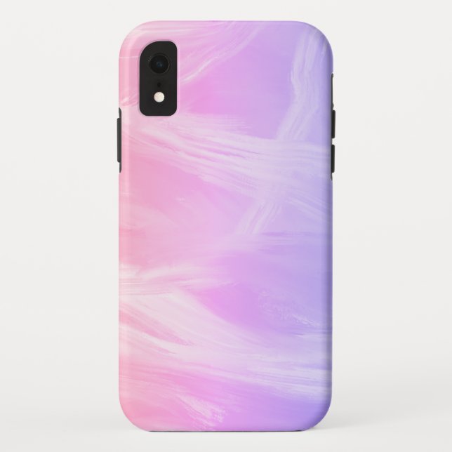 Colourful rainbow abstract oil painting pink cloud Case-Mate iPhone case (Back)
