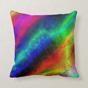 colourful rainbow abstract texture cushion