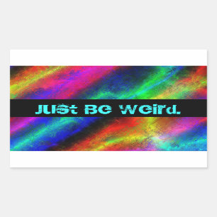 colourful rainbow abstract texture just be weird rectangular sticker