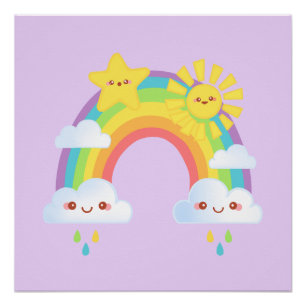 Colourful Rainbow Aesthetic Poster