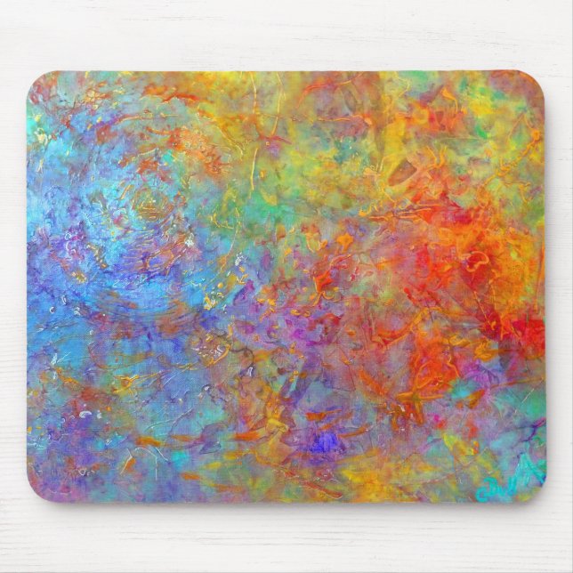 Colourful Rainbow Art Mousepad (Front)