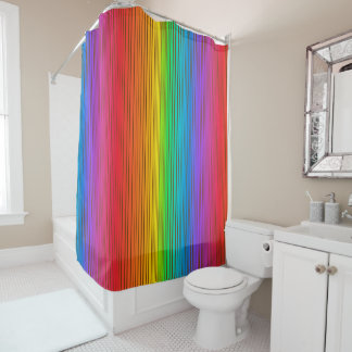 Colourful Rainbow Background Shower Curtain
