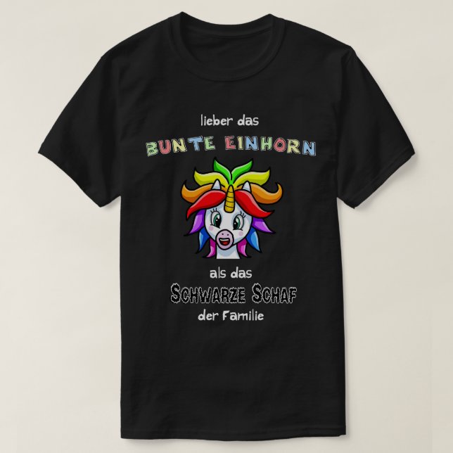 Colourful Rainbow Banner Unicorn Gift T-Shirt (Design Front)