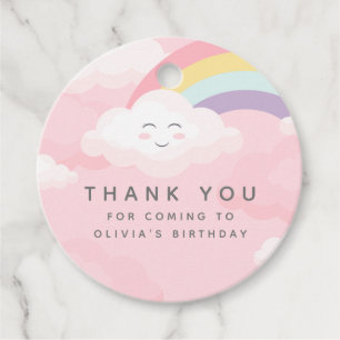 Colourful Rainbow Birthday Favour Tags