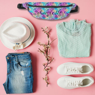 Colourful Rainbow Boho Tribal Art Pattern Bum Bags