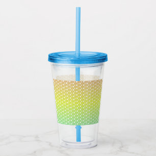 Colourful rainbow bubble gradient acrylic tumbler