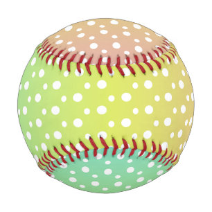 Colourful rainbow bubble gradient baseball