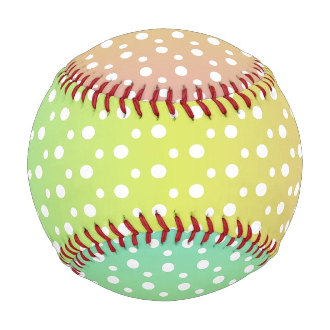 Colourful rainbow bubble gradient baseball (Front)