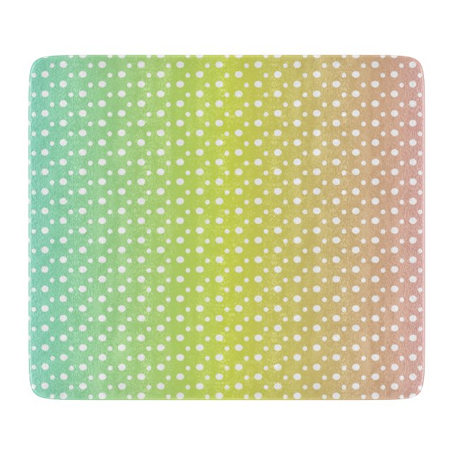 Colourful rainbow bubble gradient    cutting board (Front)