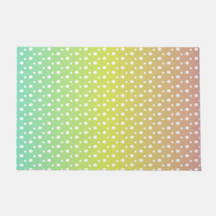 Colourful rainbow bubble gradient doormat