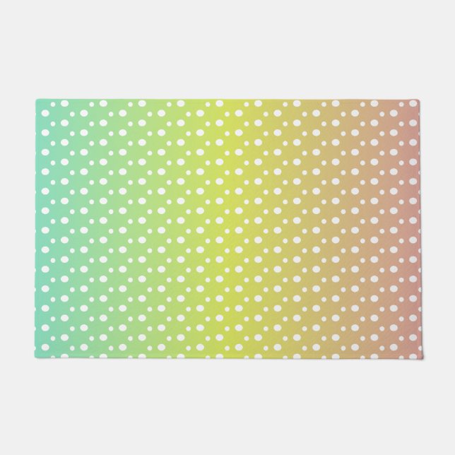 Colourful rainbow bubble gradient doormat (Front)