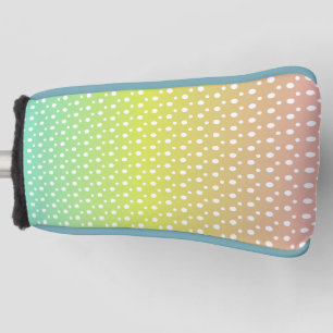 Colourful rainbow bubble gradient golf head cover