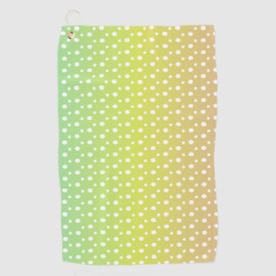 Colourful rainbow bubble gradient   golf towel