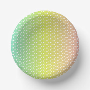 Colourful rainbow bubble gradient  paper plate