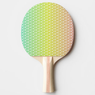 Colourful rainbow bubble gradient ping pong paddle