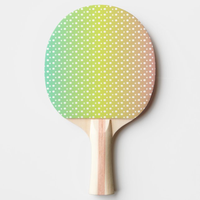 Colourful rainbow bubble gradient  ping pong paddle (Front)