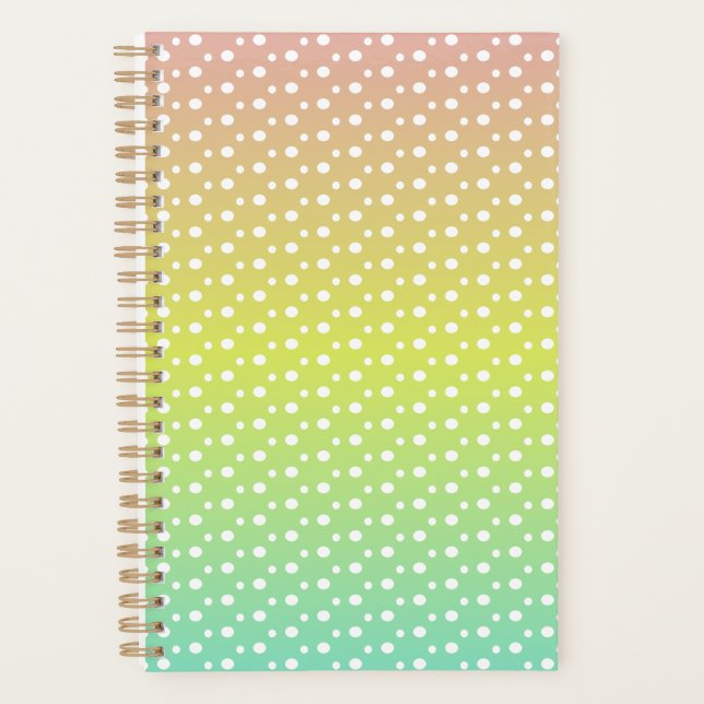 Colourful rainbow bubble gradient  planner (Front)