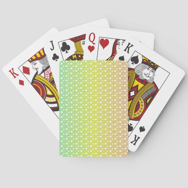 Colourful rainbow bubble gradient playing cards (Back)