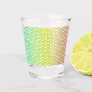 Colourful rainbow bubble gradient shot glass