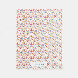 Colourful Rainbow Bubble Gum Candy Personalised  Fleece Blanket