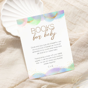Colourful Rainbow Bubbles Baby Shower Book Request Enclosure Card
