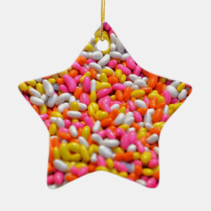 Colourful rainbow candy jelly bean confectionery ceramic tree decoration