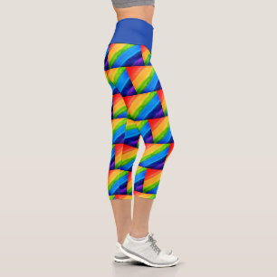 Colourful Rainbow Capri Leggings