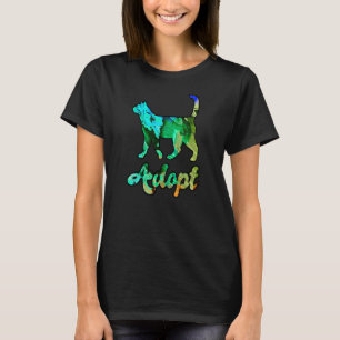 Colourful Rainbow Cat Adoption T-Shirt