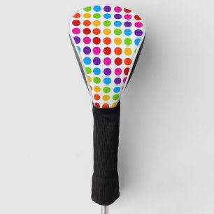 Colourful Rainbow Circles pattern Golf Head Cover