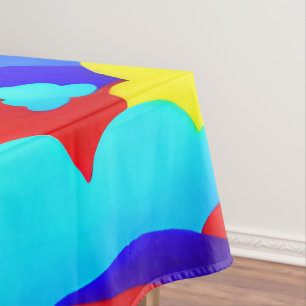 Colourful Rainbow Clouds Kids Pattern Tablecloth