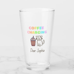 Colourful Rainbow Coffee&Cat Glass