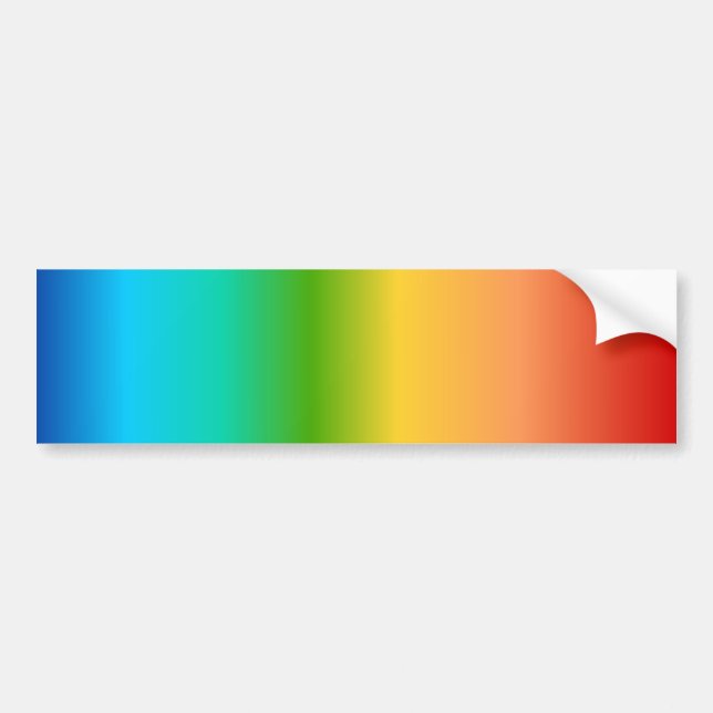 Colourful Rainbow colour gradient Bumper Sticker (Front)