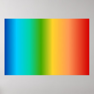 Colourful Rainbow colour gradient Poster