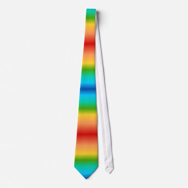 Colourful Rainbow colour gradient Tie (Front)