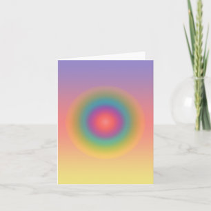Colourful Rainbow Concentric Circle Space Card