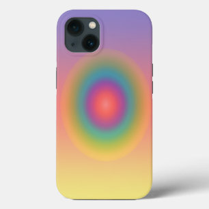 Colourful Rainbow Concentric Circle Space iPhone 13 Case