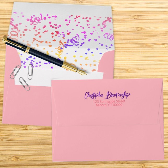 Colourful Rainbow Confetti Inside Special Occasion Envelope (Creator Uploaded)