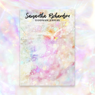 Colourful Rainbow Confetti Jewellery Holder Displa Business Card