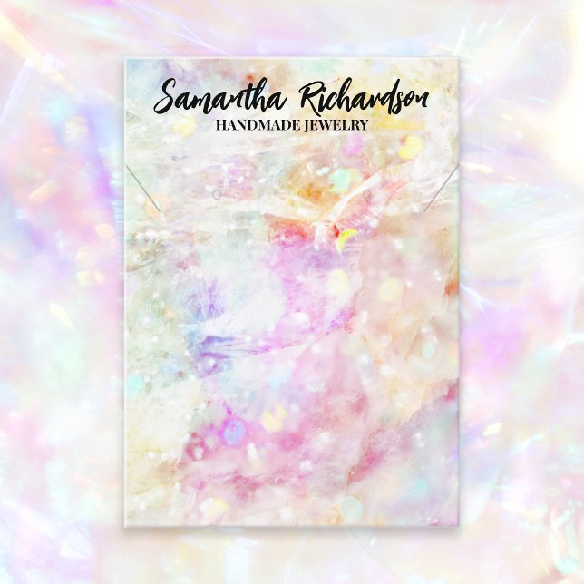 Colourful Rainbow Confetti Jewellery Holder Displa Business Card (Creator Uploaded)