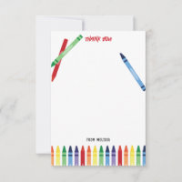 Colourful Rainbow Crayons Cute Monogram Kids