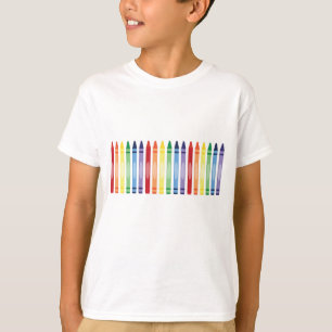 Colourful Rainbow Crayons T-Shirt