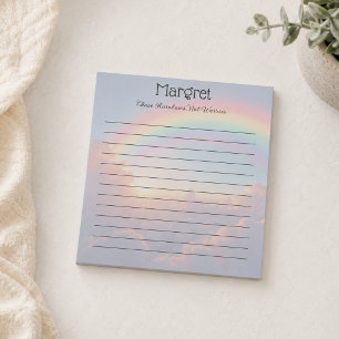 Colourful Rainbow Customisable Name & Quote Notepad
